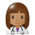 👩🏽‍⚕️ woman health worker: medium skin tone display on Samsung